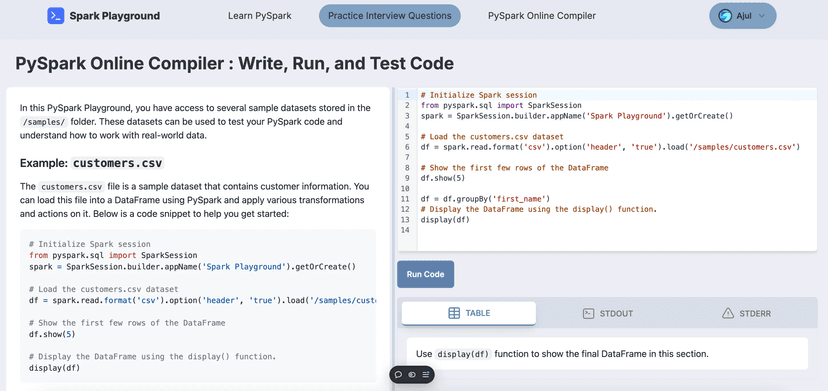 How to prepare for PySpark Coding Interviews | Spark Playground