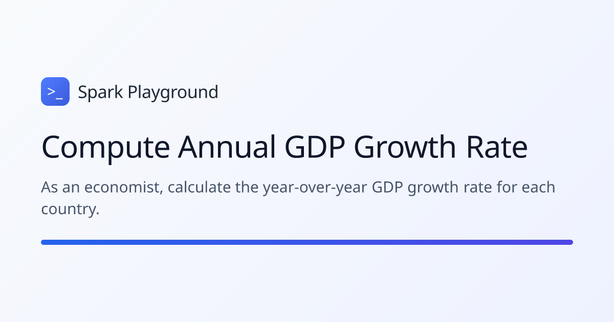 Compute Annual GDP Growth Rate