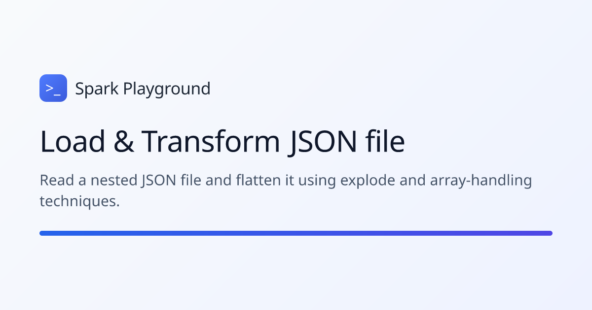 Load & Transform JSON file