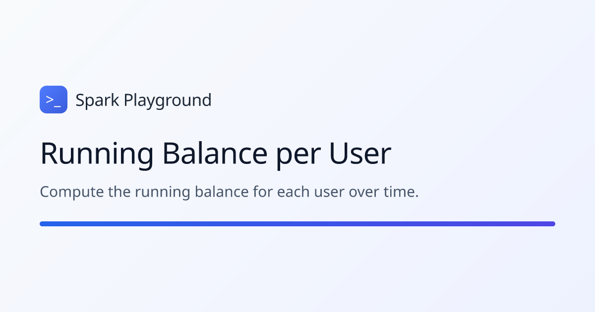 Running Balance per User