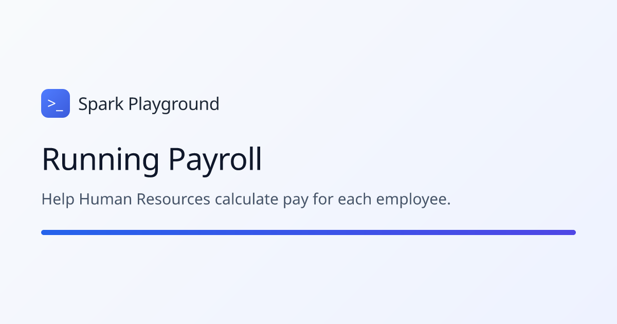 Running Payroll