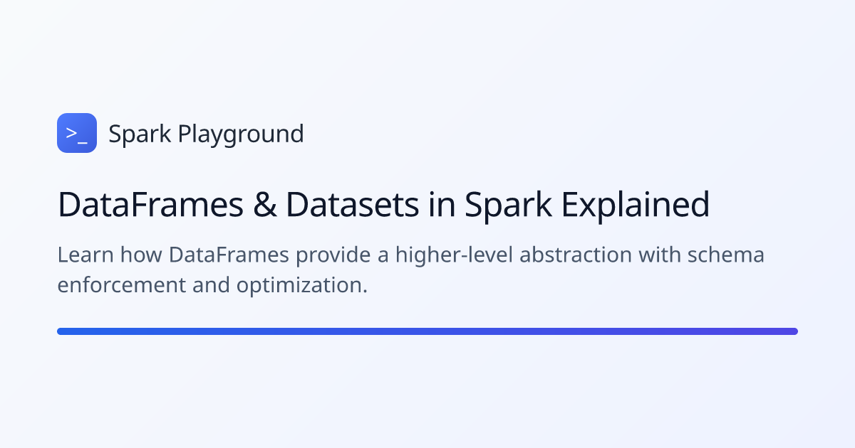DataFrames & Datasets in Spark Explained