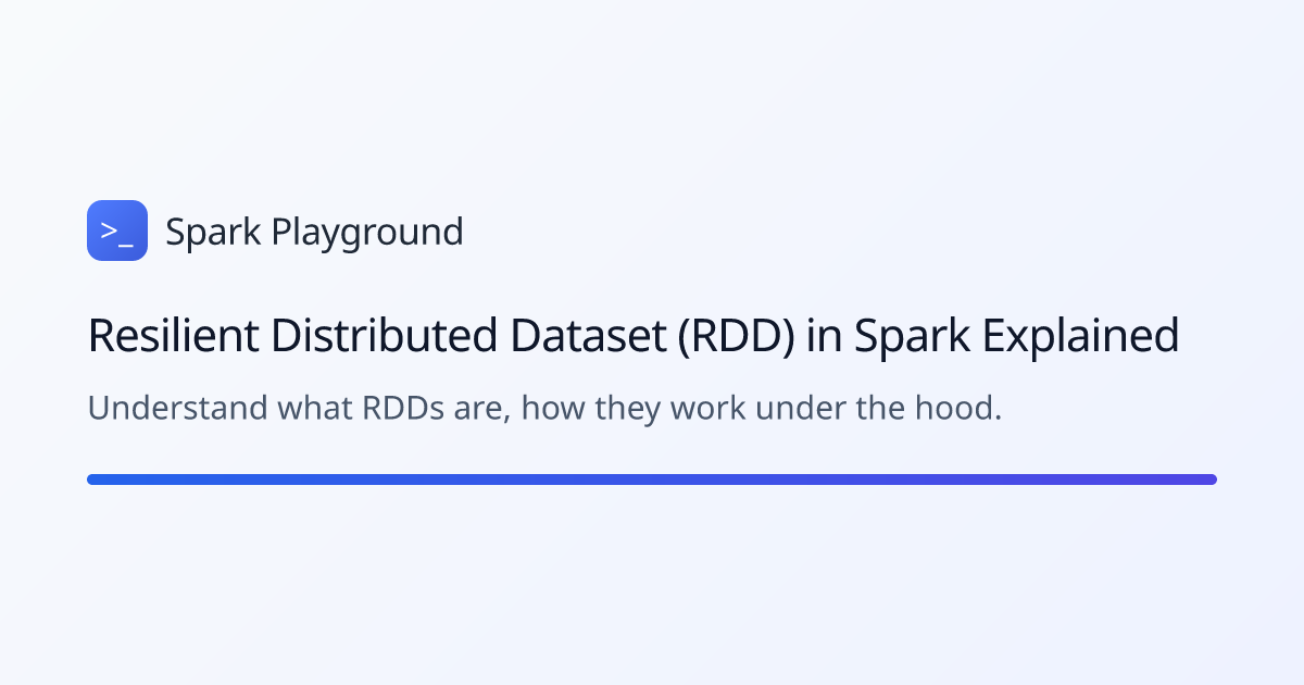 Resilient Distributed Dataset (RDD) in Spark Explained